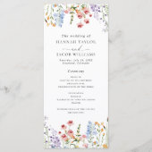 Wildflower Meadow Wedding Program Programmakaart (Voorkant)