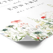 Wildflower Meadow Wedding Welkom Poster (Hoek)