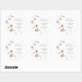 Wildflower Meadow Wreath Baby shower Ronde Sticker (Vel)