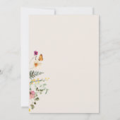 Wildflower Meadows Baby shower Kaart (Achterkant)