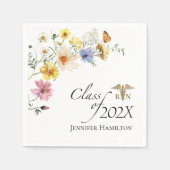 Wildflower Medical Nursing | Klasse van Afstuderen Servet (Voorkant)