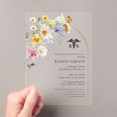 Wildflower Medical Nursing School Afstudeerder Par Acryl Uitnodigingen (Insitu (Draagbaar))