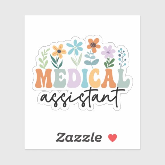 Wildflower medisch assistent CMA, Med assistent Sticker (Vel)