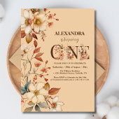 Wildflower meisje 1e verjaardag kaart