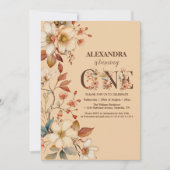 Wildflower meisje 1e verjaardag kaart (Voorkant)