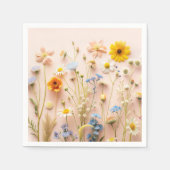 Wildflower meisje 1e verjaardag servet (Voorkant)