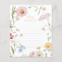 Wildflower Meisje 1e Verjaardag Tijd Capsule Kaart