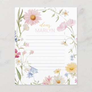 Wildflower Meisje 1e Verjaardag Tijd Capsule Kaart