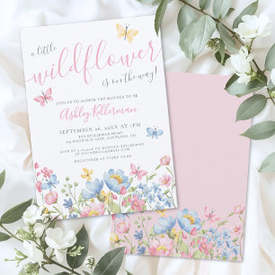 Wildflower Meisje Baby Borrel Kaart