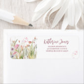 Wildflower Meisje Baby shower Etiket (Insitu)