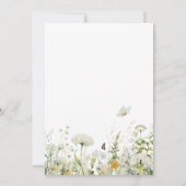 Wildflower Meisje Baby shower Kaart (Achterkant)