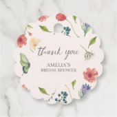 Wildflower Meisje Baby shower Kaarten & Cadeaubord Bedankjes Labels (Achterkant)