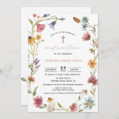 Wildflower meisje bevestiging kaart (Voorkant / Achterkant)