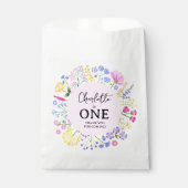 Wildflower meisje eerste verjaardag dank u bedankzakje (Voorkant)