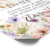 Wildflower Memorial Funeral Memory Tafelfoto Poster (Hoek)