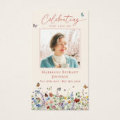 Wildflower Memorial Funeral Prayer Kaart (Voorkant)