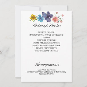 Wildflower Memorial Programma Sides 3 en 4