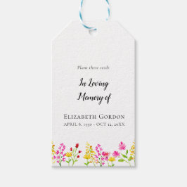 Wildflower Memorial Seed Packets Funeral Favor Cadeaulabel