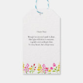 Wildflower Memorial Seed Packets Funeral Favor Cadeaulabel (Achterkant)
