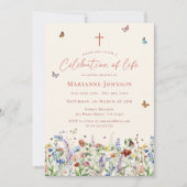 Wildflower Memorial Service viering van het leven Kaart (Voorkant)