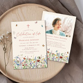 Wildflower Memorial Service viering van het leven Kaart