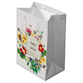 Wildflower Midden Geschenktas Medium Cadeauzakje (Voorkant Gekanteld)