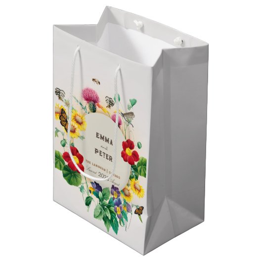 Wildflower-middencadeautas Medium Cadeauzakje (Voorkant Gekanteld)