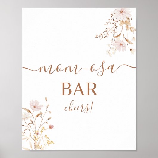 Wildflower Mimosa bar teken Poster (Voorkant)