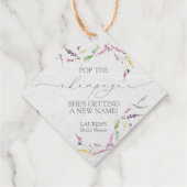 Wildflower Mini Champagne Bottle Bedankjes Labels (Achterkant)