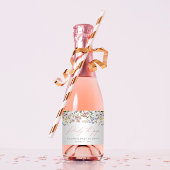 Wildflower Mini Mousserende Wijnlabels Klaar voor  Sparkling Wijnetiket