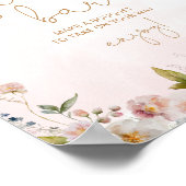 Wildflower minimalistisch Bloemenbar Poster (Hoek)