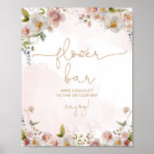 Wildflower minimalistisch Bloemenbar Poster (Voorkant)