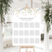 Wildflower minimalistisch bruiloft 15 tafel zitpla poster