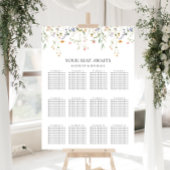 Wildflower minimalistische bruiloft 12 tafel zitpl poster