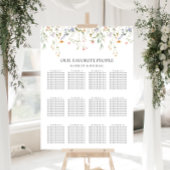 Wildflower minimalistische bruiloft 12 tafel zitpl poster