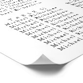 Wildflower minimalistische bruiloft 16 tafelstoele poster (Hoek)