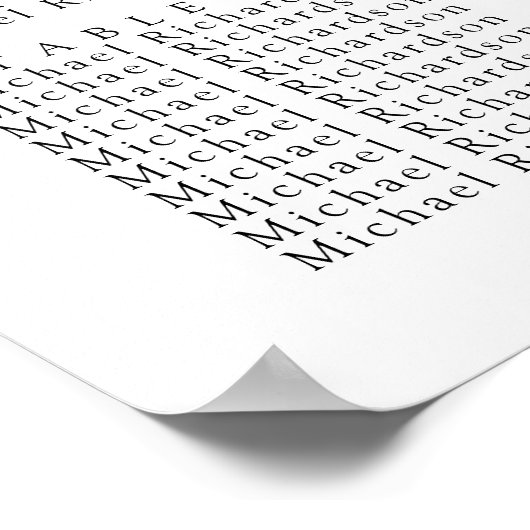 Wildflower minimalistische bruiloft 18 tafelstoele poster (Hoek)