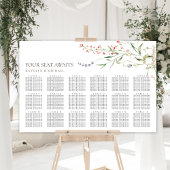 Wildflower minimalistische bruiloft 18 tafelstoele poster