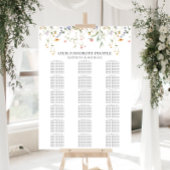 Wildflower minimalistische bruiloft 18 tafelstoele poster
