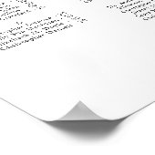 Wildflower minimalistische bruiloft alfabetische z poster (Hoek)