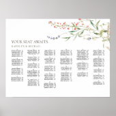 Wildflower minimalistische bruiloft alfabetische z poster (Voorkant)