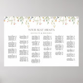 Wildflower minimalistische bruiloft alfabetische z poster (Voorkant)