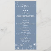 Wildflower minimalistische bruiloft menu (Voorkant)