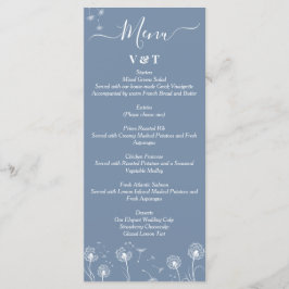 Wildflower minimalistische bruiloft menu