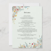 Wildflower Mint Groen Monogram Details en Kaart (Achterkant)