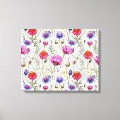 Wildflower Mix Premium Omwikkelde Canvas Afdruk (Voorkant)