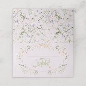 Wildflower Modern Bloemneutraal Baby shower Plaatskaartje (Buitenkant ongevouwen)
