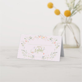 Wildflower Modern Bloemneutraal Baby shower Plaatskaartje