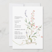 Wildflower Modern Floral Garden Verlovingsfeest Kaart (Voorkant)