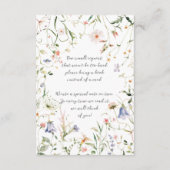 Wildflower Modern Neutral Baby shower Boek Informatiekaartje (Achterkant)